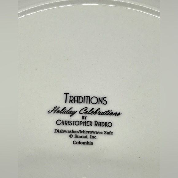 Christopher Radko Traditions Holiday Celebrations Christmas Tree Dinner Plate - Picture 9 of 12